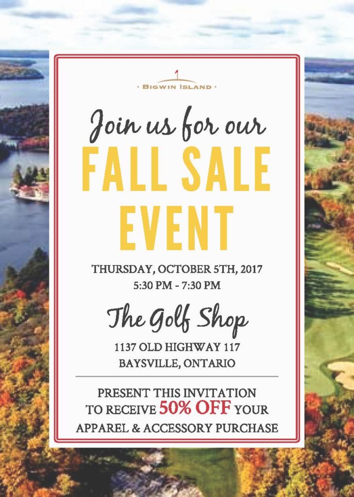 Bigwin Fall Sale Event